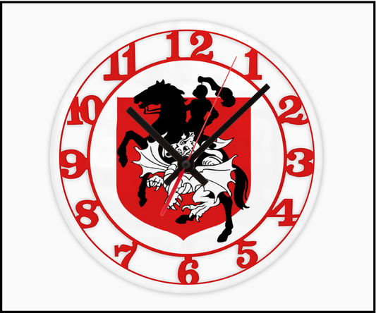St George Dragons 3D Numbered Clock (001)