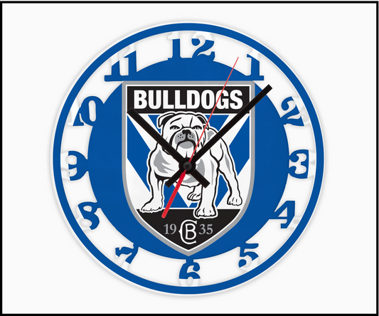 Canterbury Bulldogs 3D Numbered Clock (001)