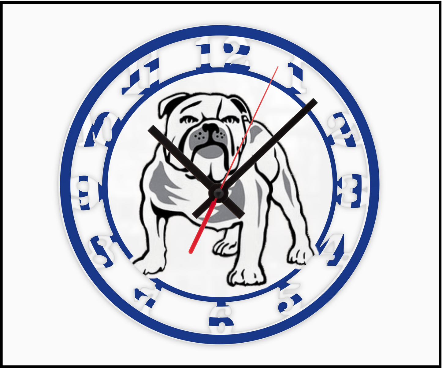 Canterbury Bulldogs 3D Numbered Clock (002)