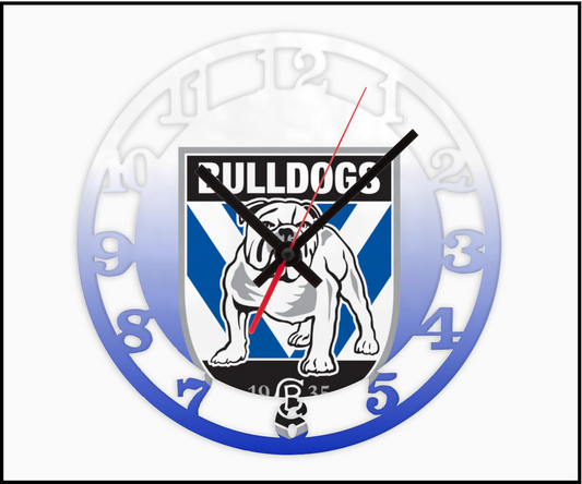 Canterbury Bulldogs 3D Numbered Clock (003)