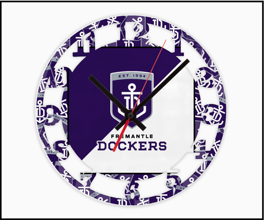 Freemantle Dockers 3D Numbered Clock (004)