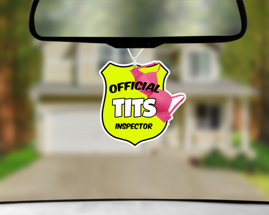 Official Tits Inspector Car Air Freshener