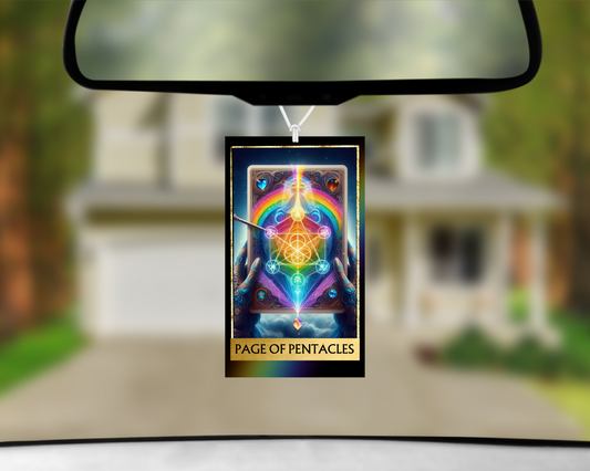 Page of Pentacles Tarot Card Car Car Air Freshener