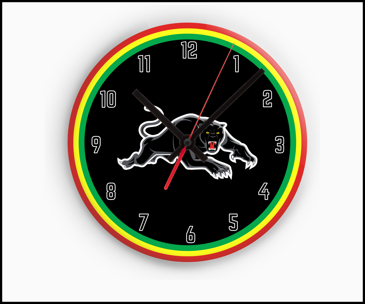 Penrith Panthers Sublimated Clock (Round)