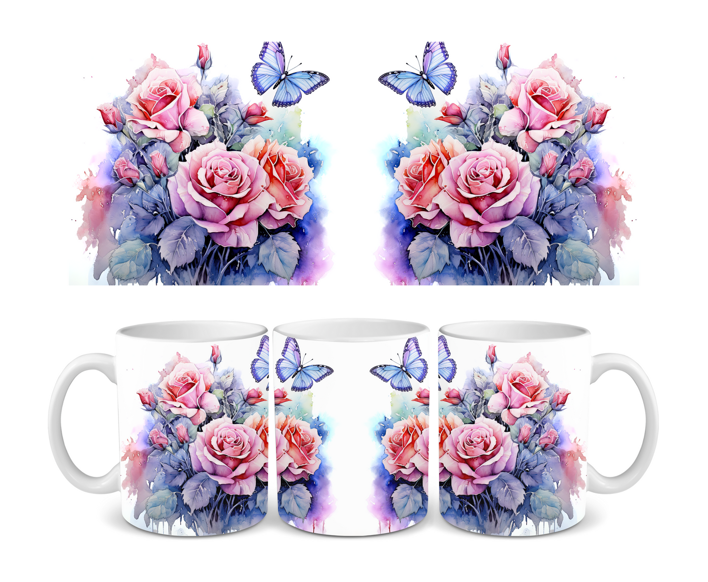 Pink Pastel Rose Ceramic Mug