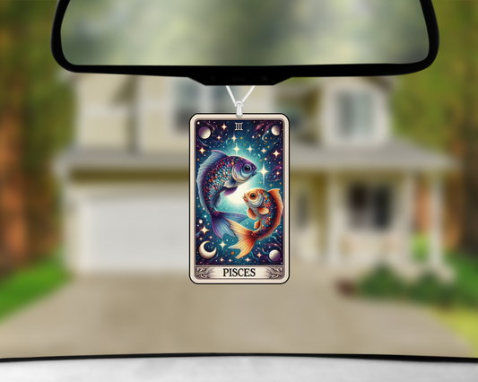 Pisces Tarot Card Car Air Freshener