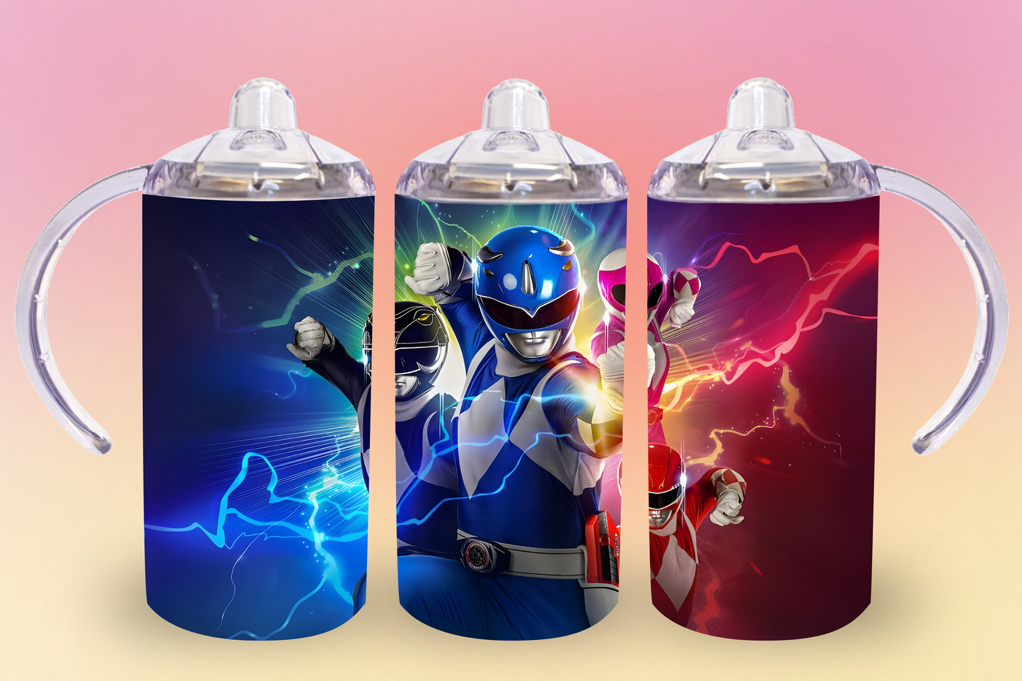 Power Rangers Neon Sippy Cup / Kids Bottle