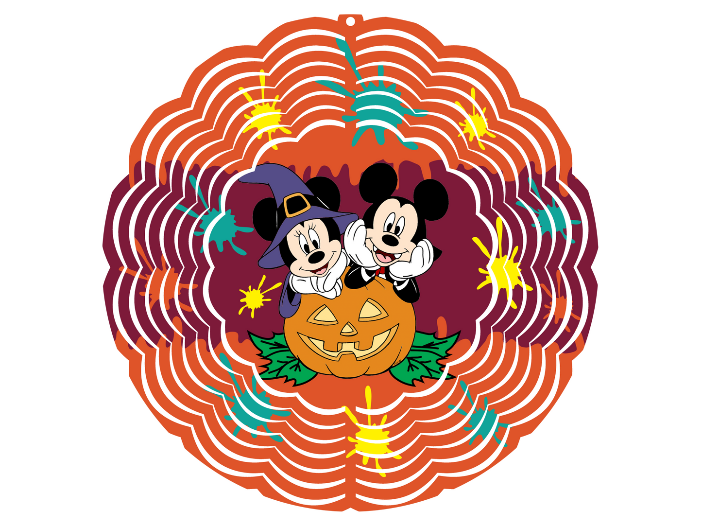 Pumpkin Mickey Wind Spinner