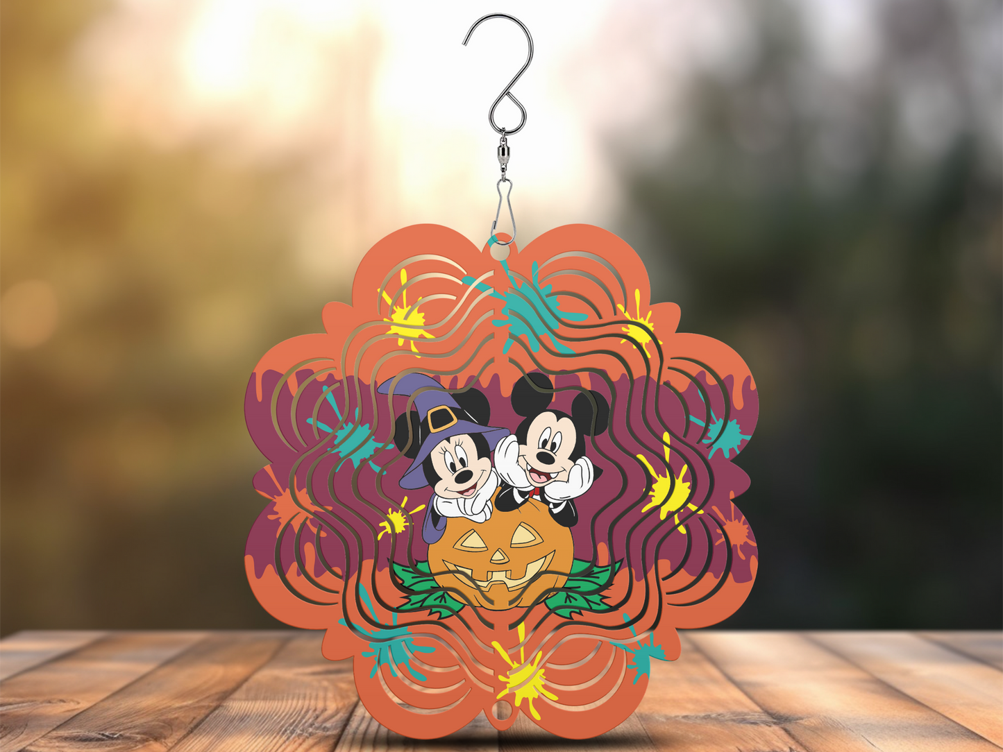 Pumpkin Mickey Wind Spinner