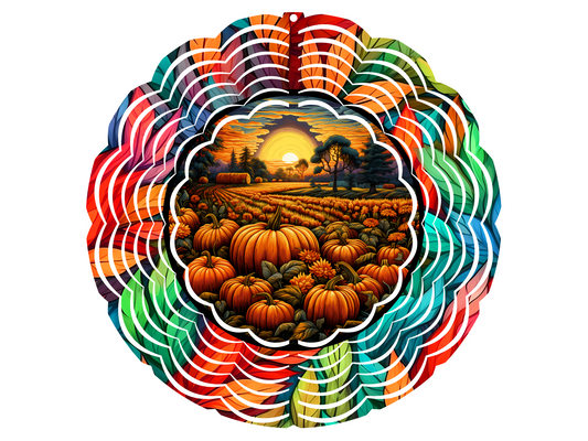 Pumpkin Farm Wind Spinner