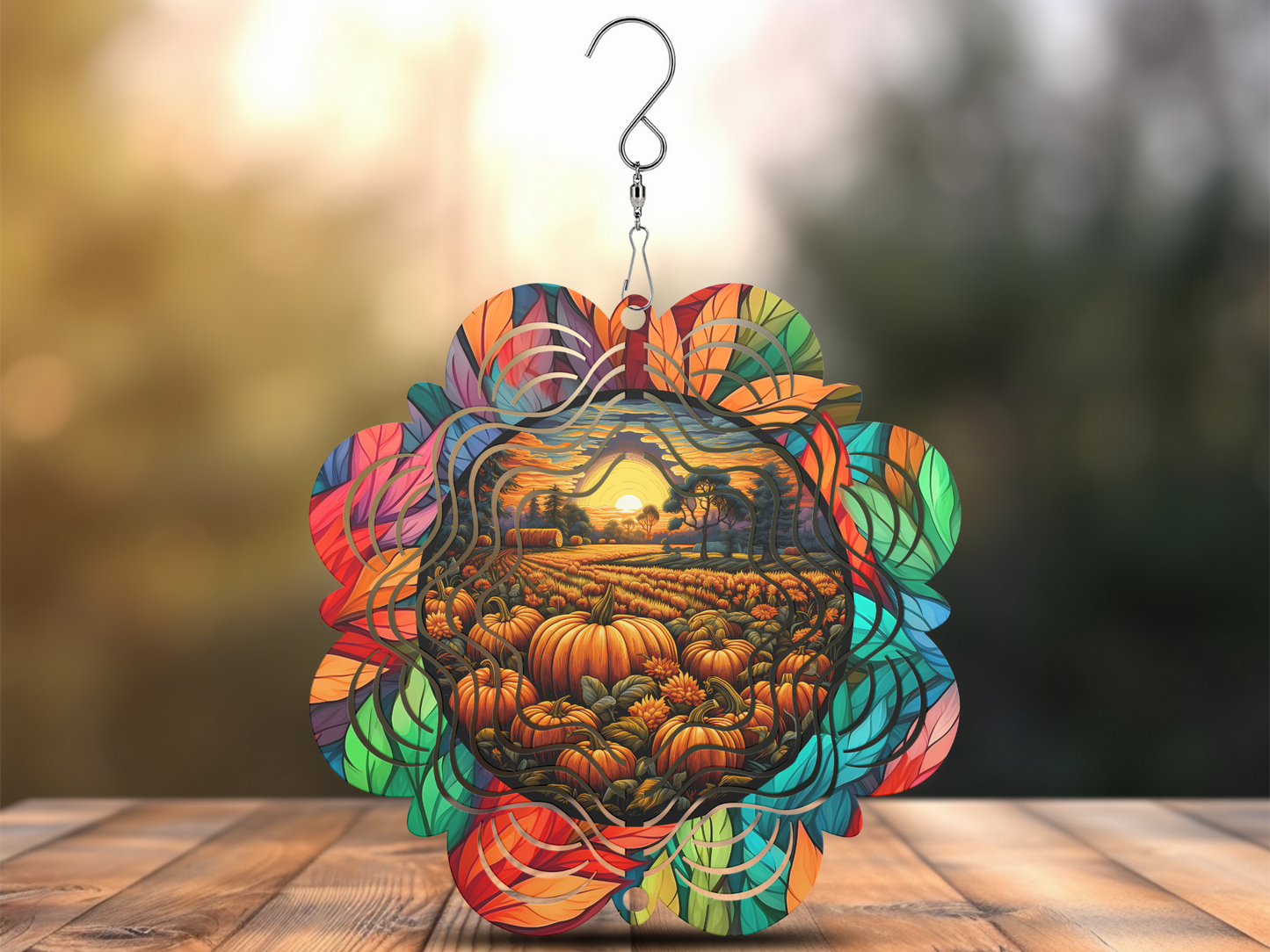 Pumpkin Farm Wind Spinner