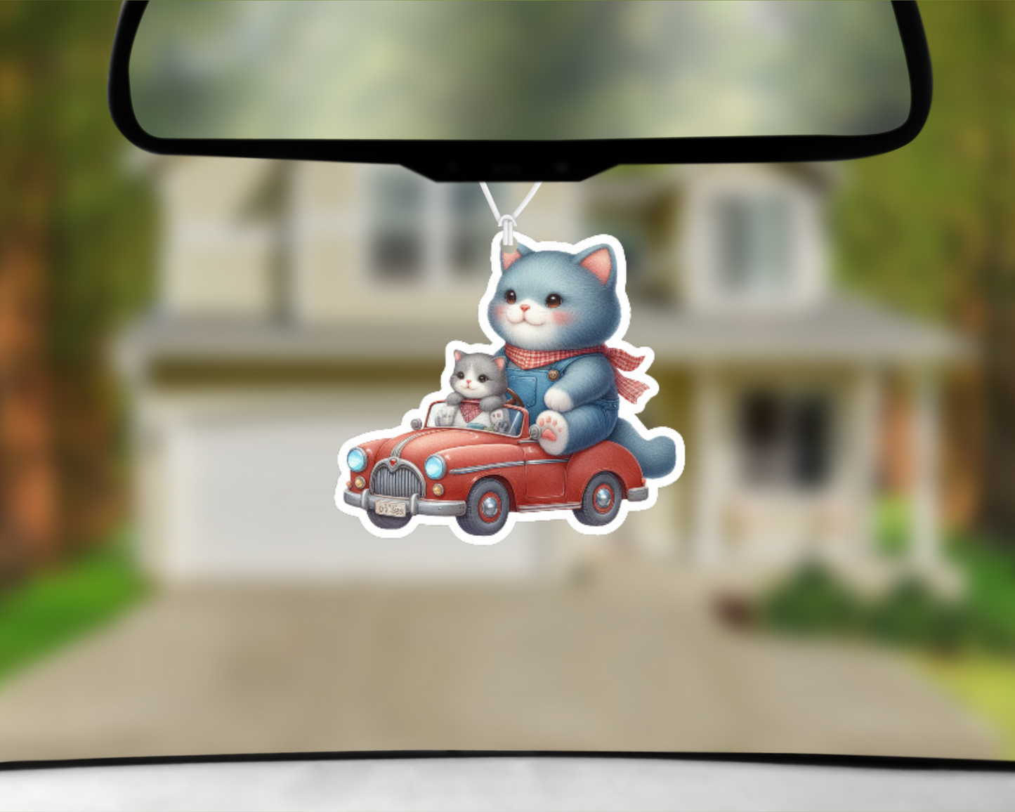 Purr Family Racers Car Air Freshener