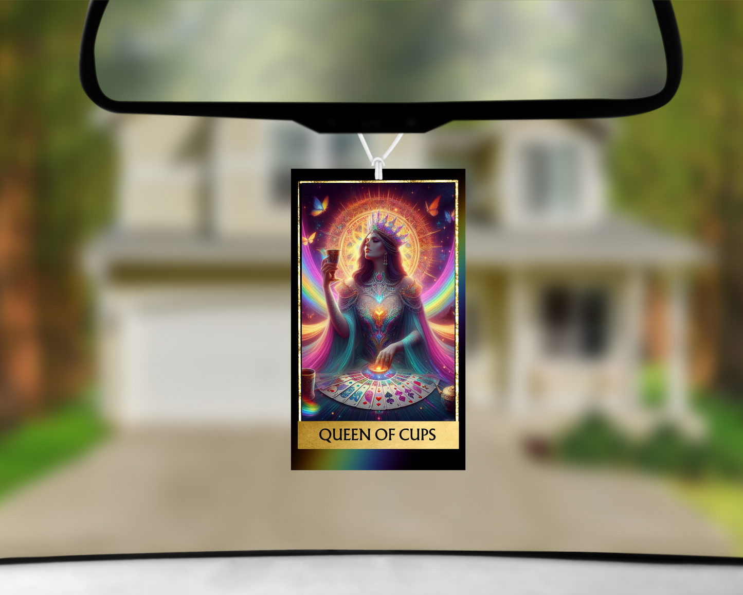 Queen of Cups Tarat Card Car Air Freshener