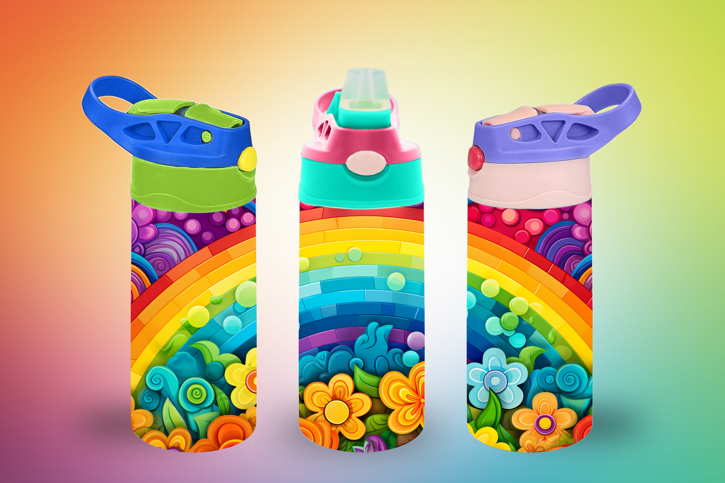 Rainbow Block Sippy Cup / Kids Bottle