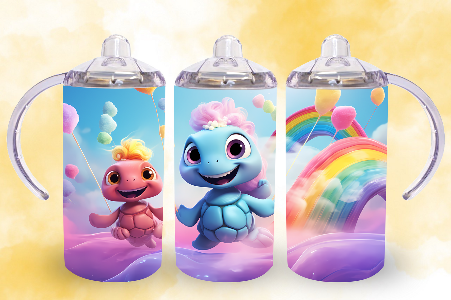 Rainbow Bridge Turtles Sippy Cup / Kids Bottle