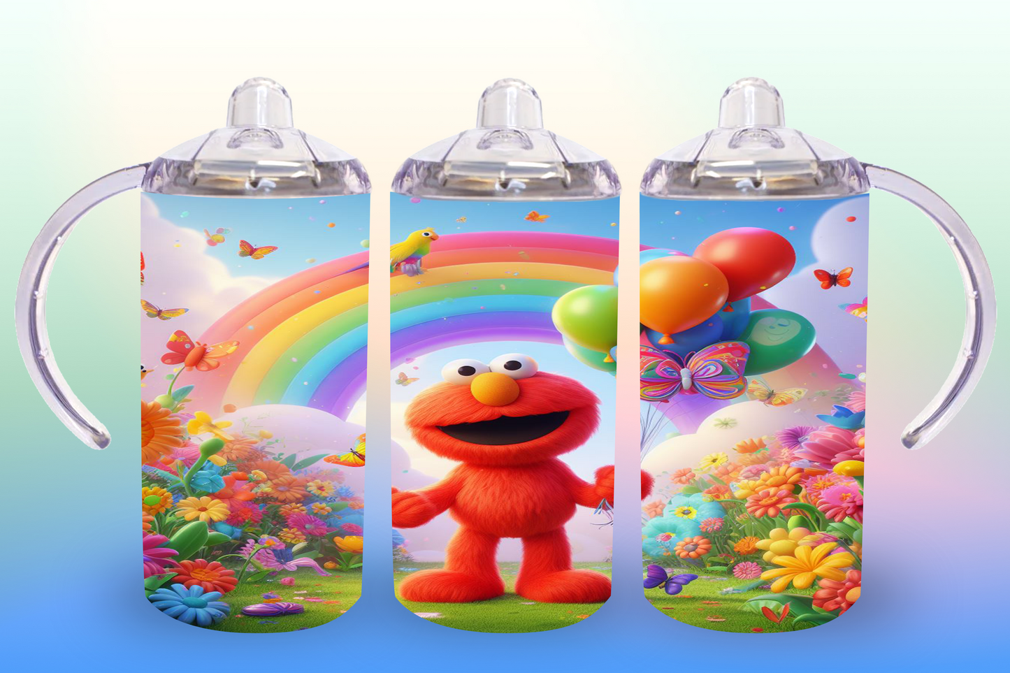 Rainbow Elmo Sippy Cup / Kids Bottle