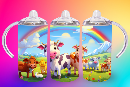 Rainbow Farm Sippy Cup / Kids Bottle