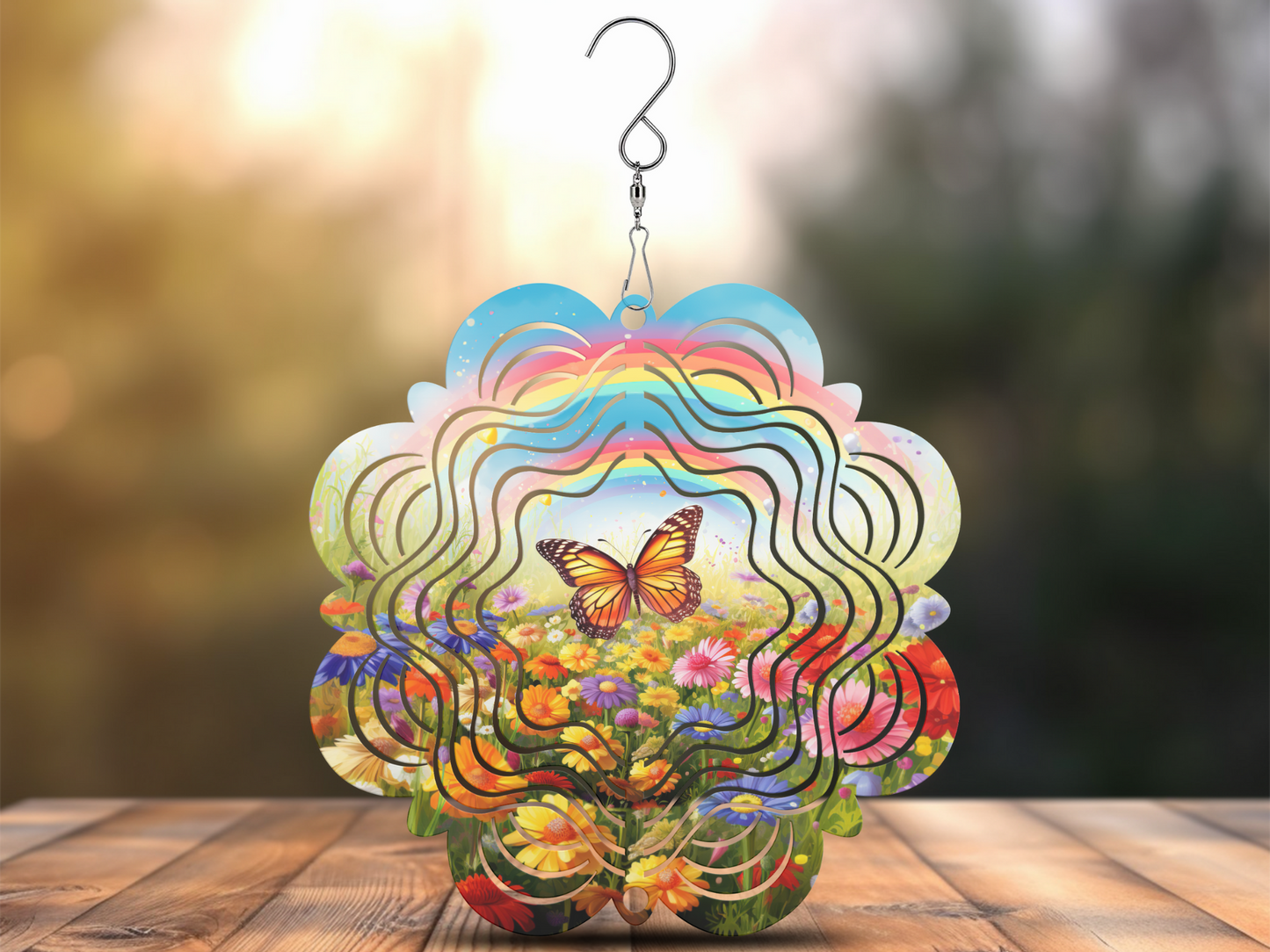 Rainbow Garden Wind Spinner