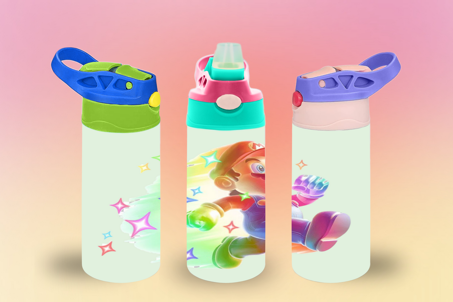 Rainbow Mario Sippy Cup / Kids Bottle