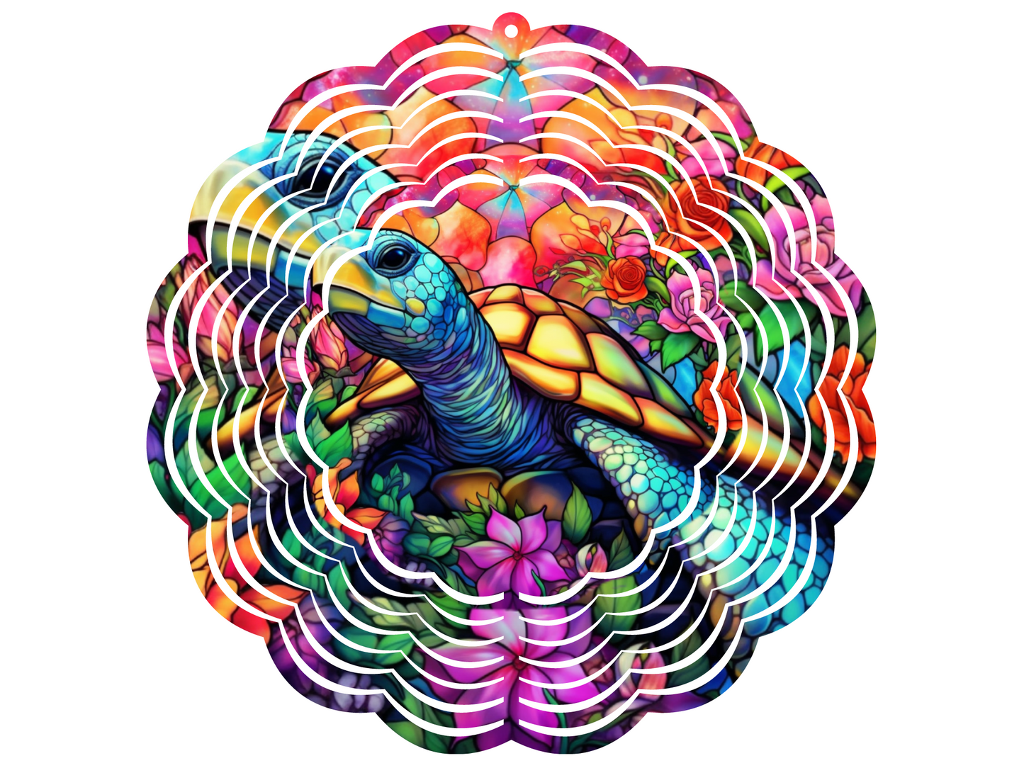 Rainbow Turtle Wind Spinner