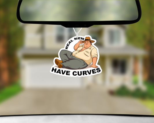 Real Men Have Curves Car Air Freshener