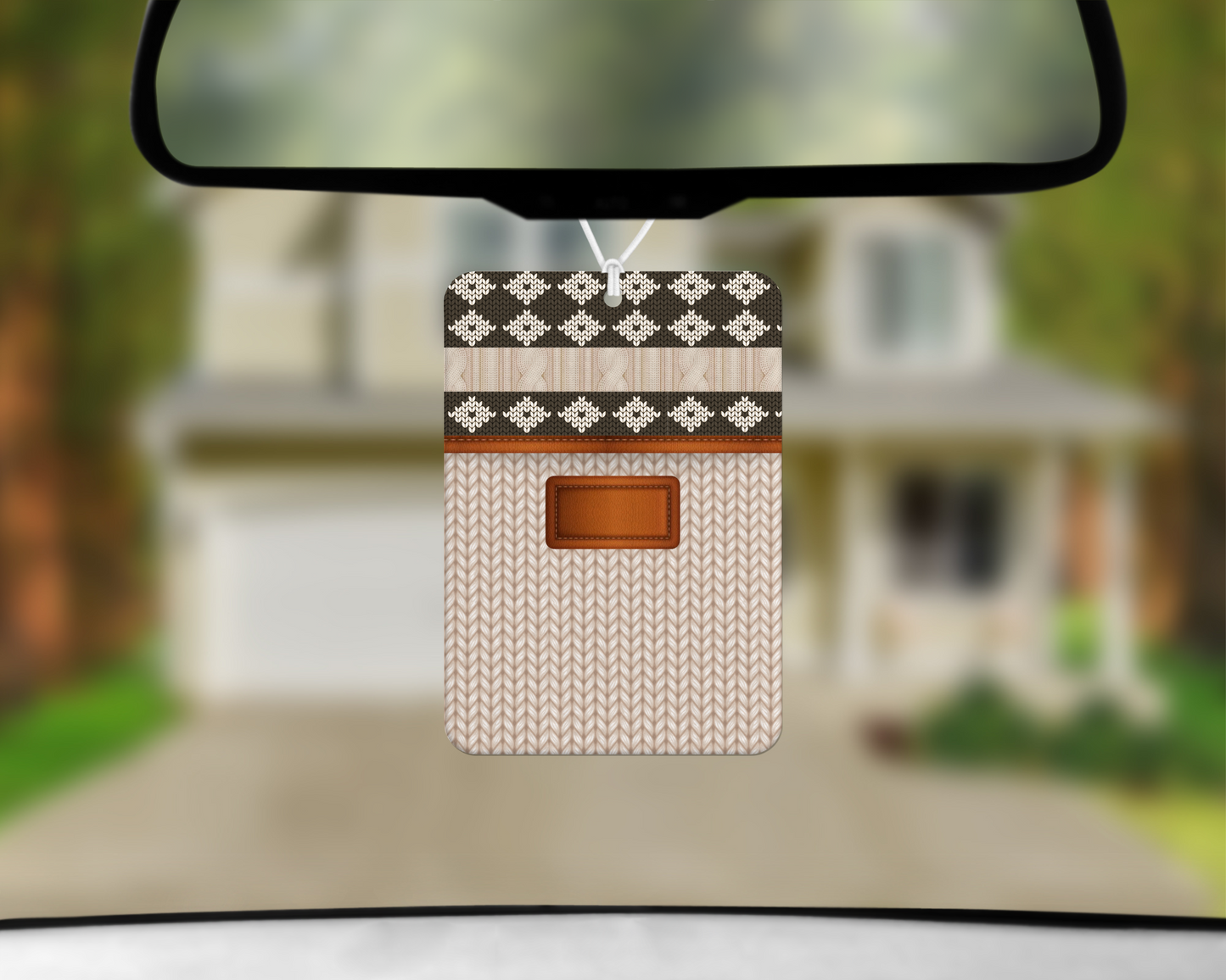 Knitted Inspired Car Air Freshener (031) Square