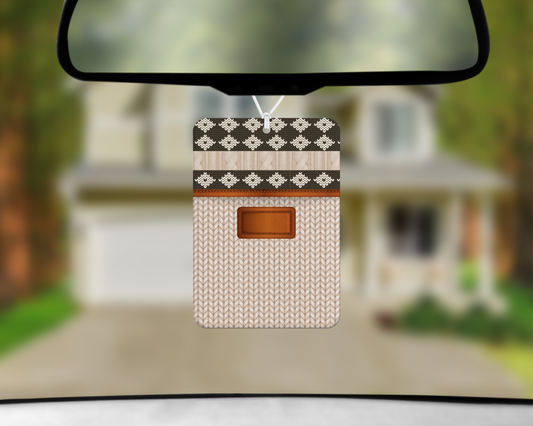 Knitted Inspired Car Air Freshener (031) Square