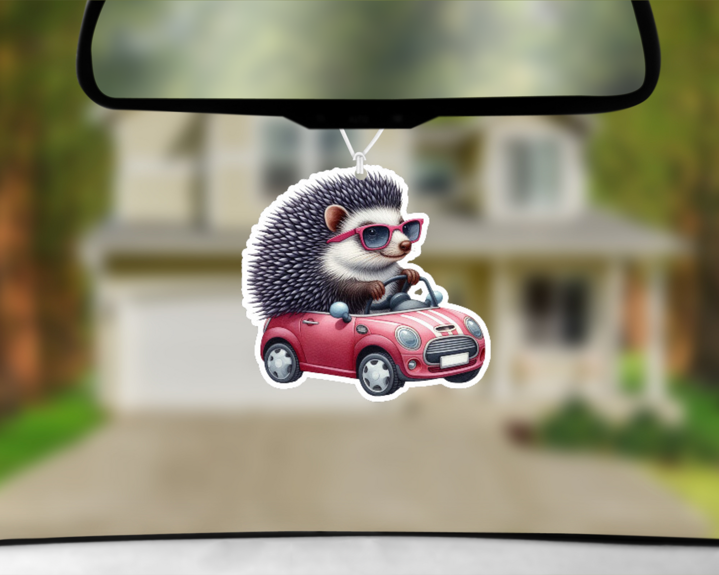 Red Hedgehog Racer Car Air Freshener