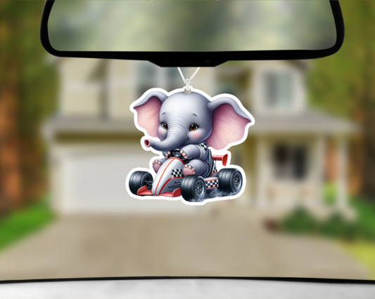 Red Racing Elephant Car Air Freshener