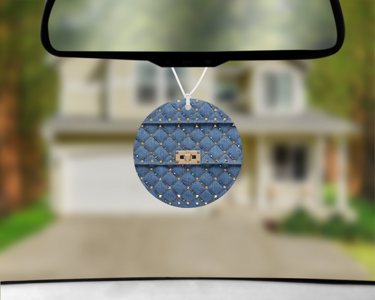 Denim Inspired Car Air Freshener (004) Round