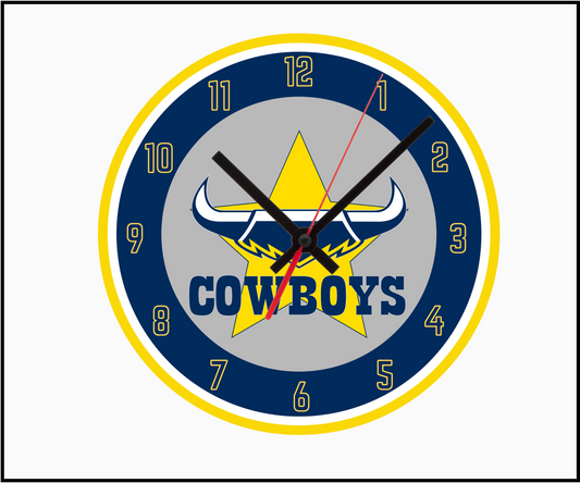 North Queensland Cowboys Clock (Round 002)