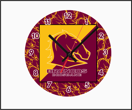Brisbane Broncos Clock (Round 004)