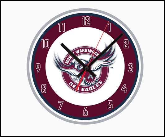 Manly Sea Eagles Clock (Round 002)
