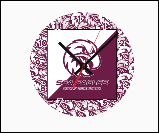 Manly Sea Eagles Clock (Round 004)