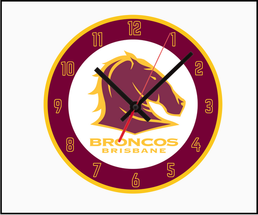 Brisbane Broncos Clock (Round 002)