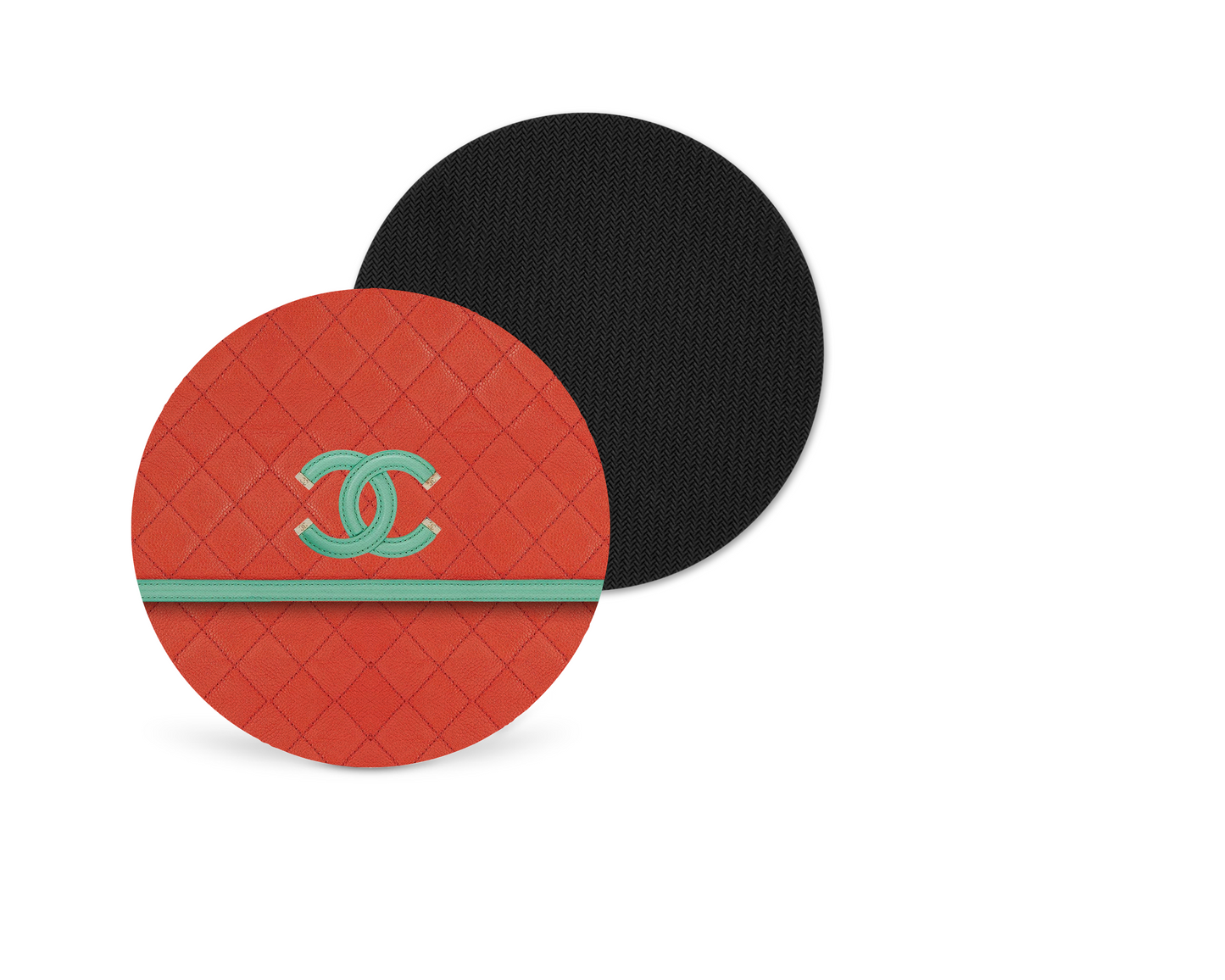 Chanel Inspired Neoprene Drink Coaster x2 (003)