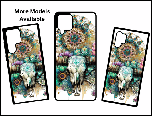Bull Skull Floral Phone Case (169)