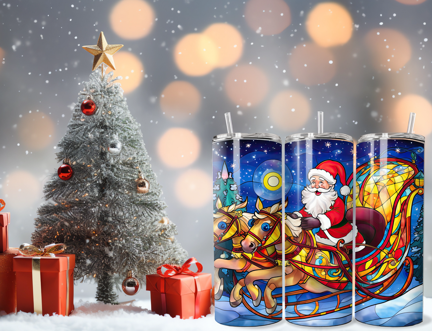 Santa Sleigh Tumbler