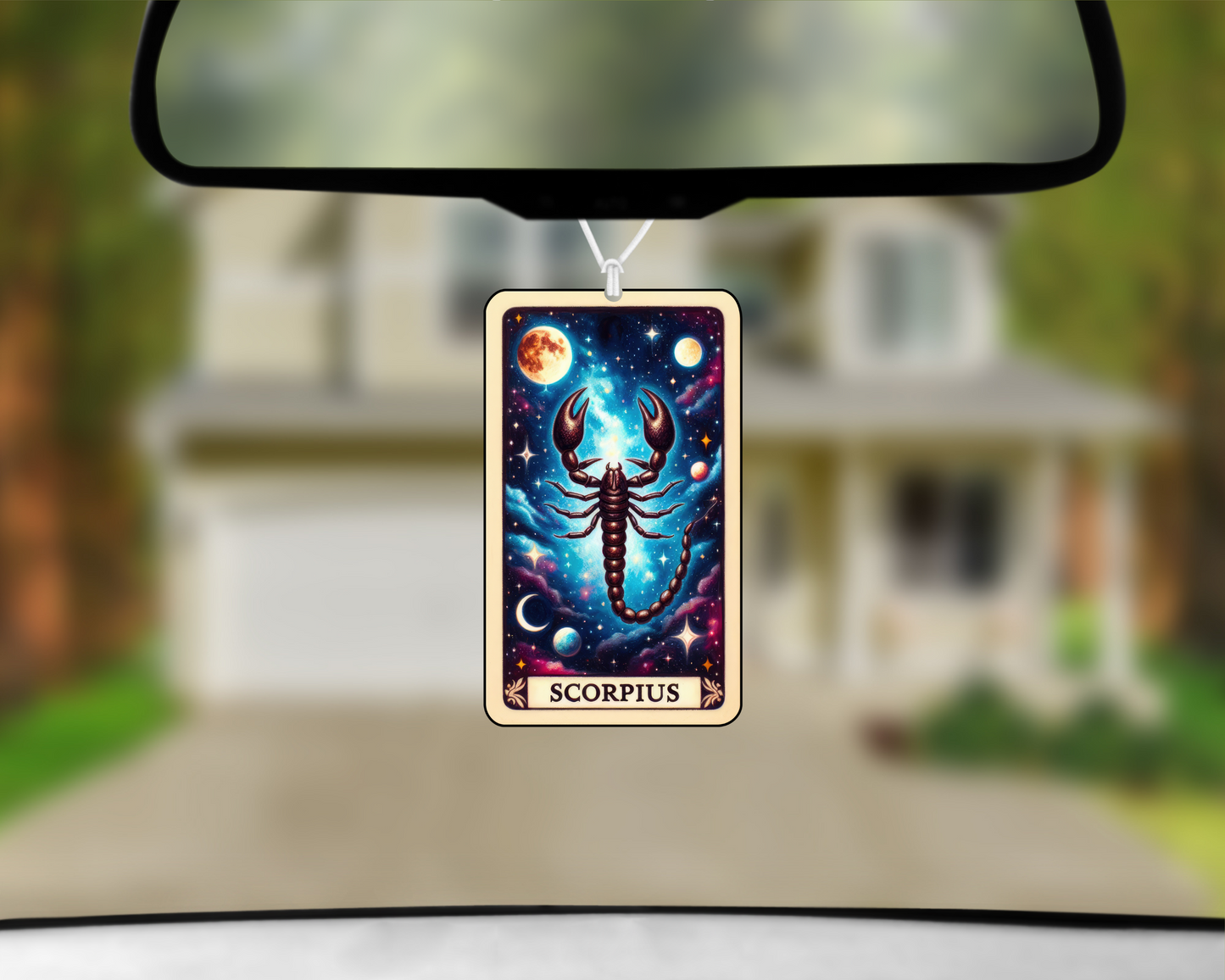 Scorpios Tarot Card Car Air Freshener