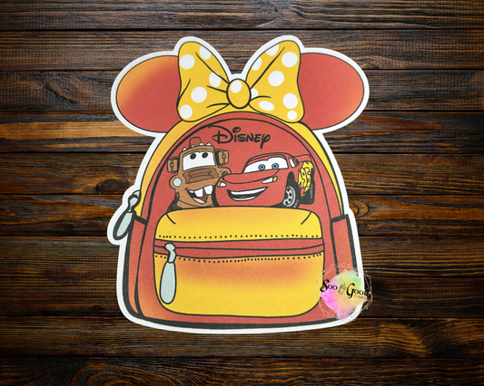 Mouse Ears Backpack Cardstock Car Freshie (Style 20)