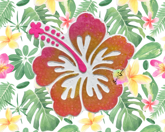 Hibiscus Flower Blinged Car Freshie