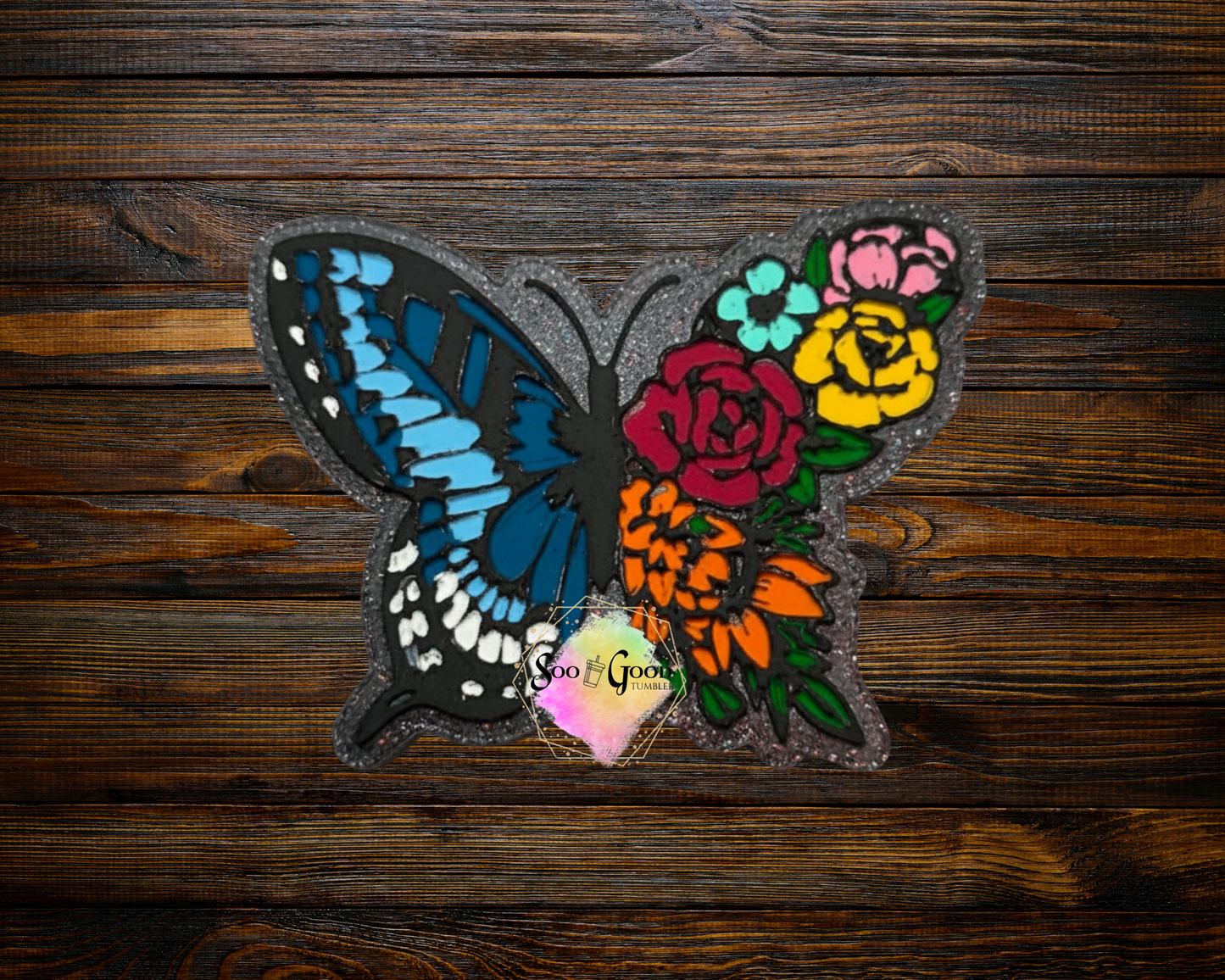 Floral Butterfly Blinged Car Freshie