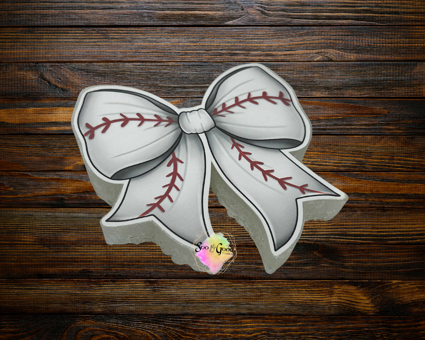 Baseball Bow Cardstock Car Freshie