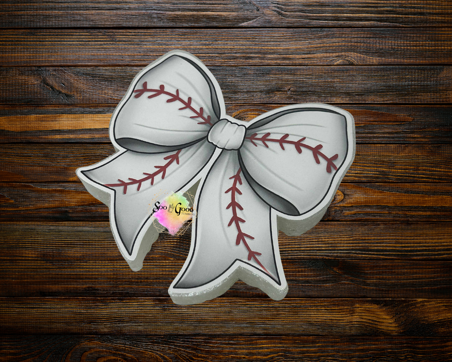 Baseball Bow Cardstock Car Freshie