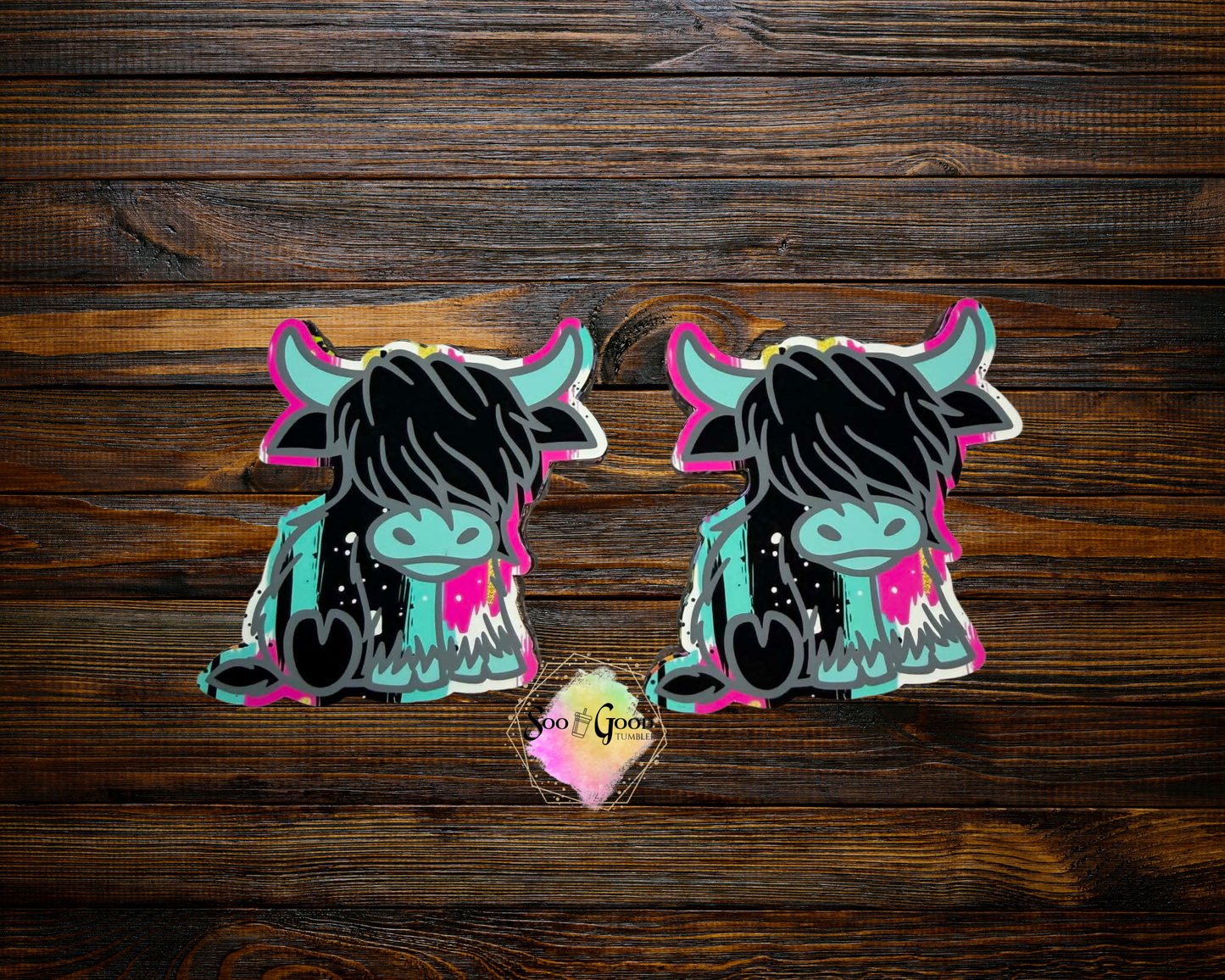 Highland Cow Cardstock Car Vents Freshie (Style 4)