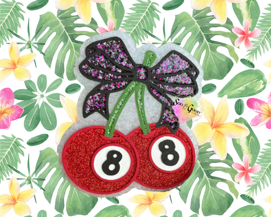 Cherry Eight Balls Blinged Car Freshie