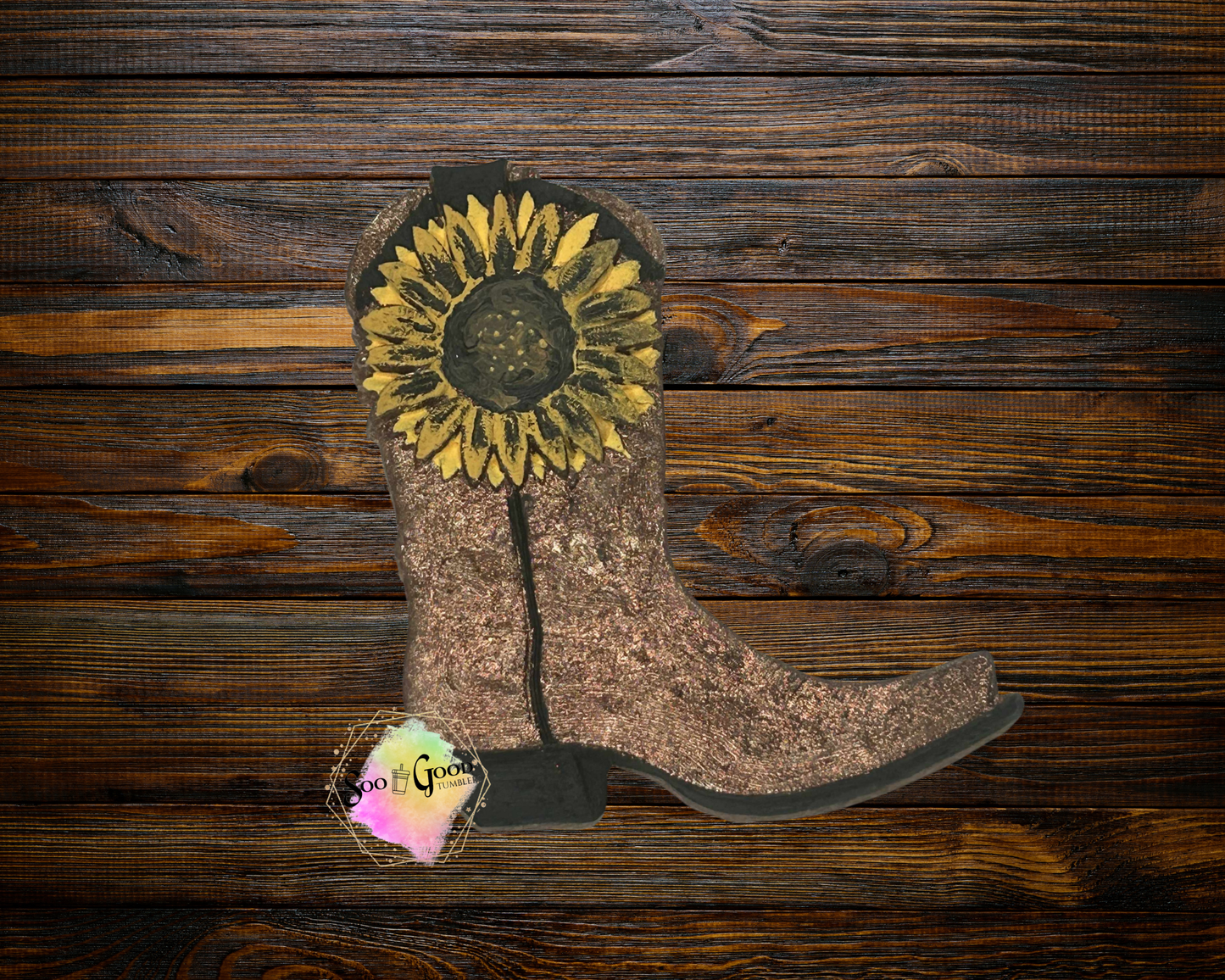 Sunflower Boot Blinged Car Freshie