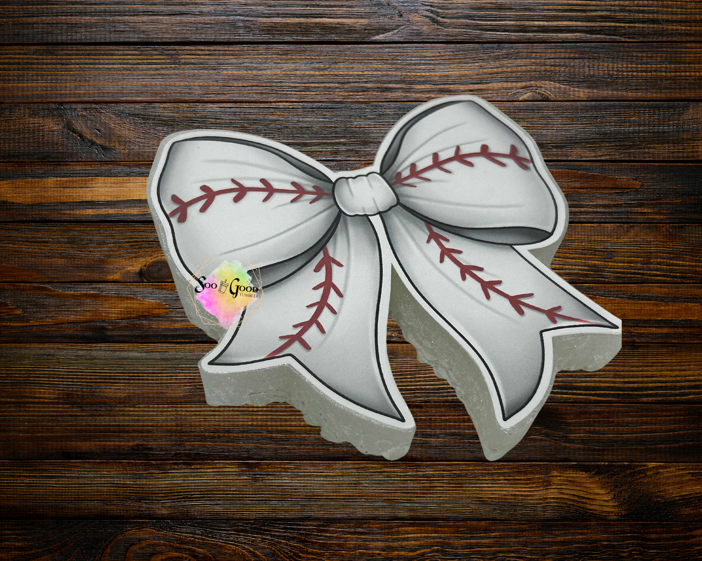 Baseball Bow Cardstock Car Freshie