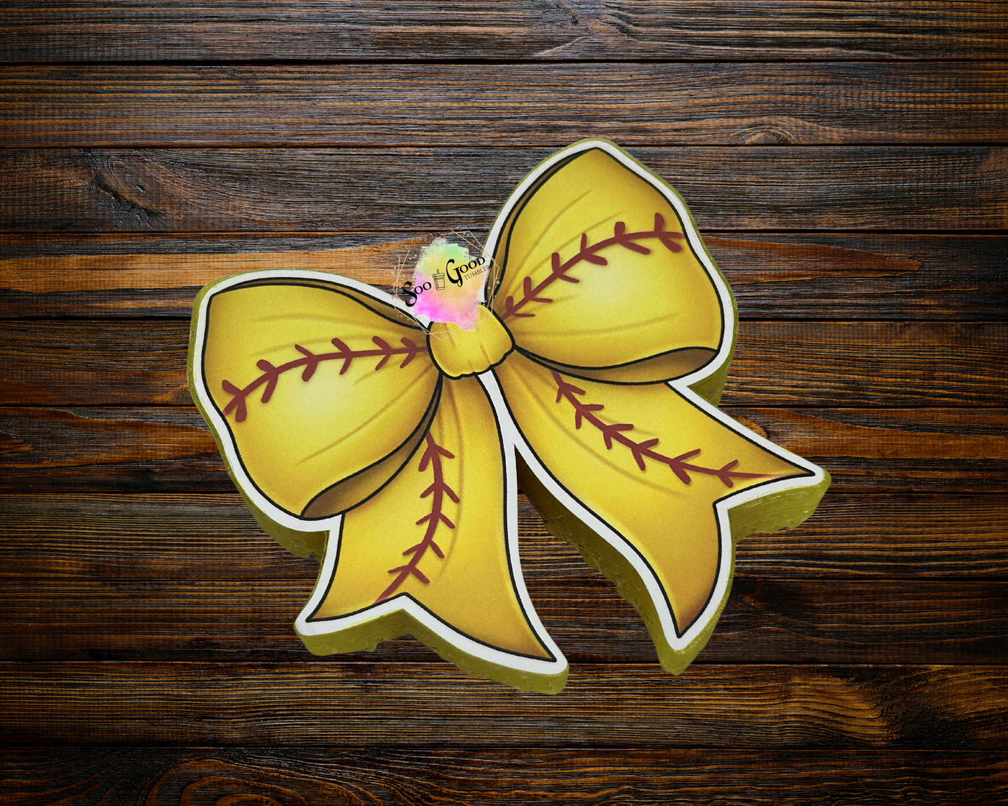 Softball Bow Cardstock Car Freshie