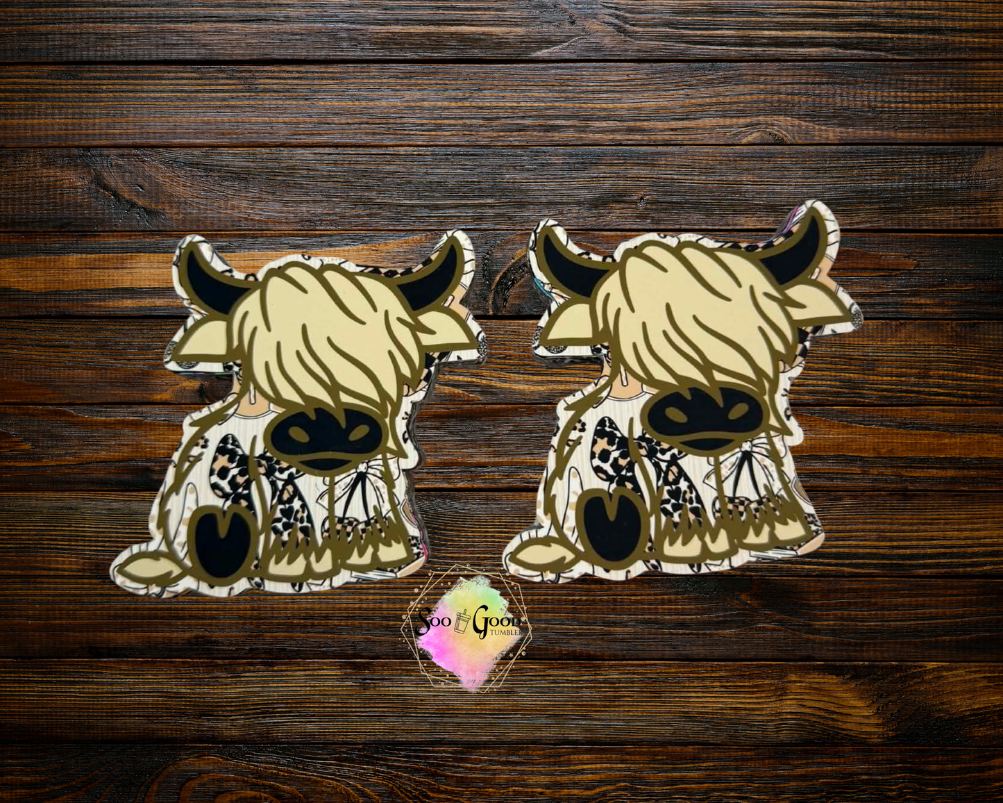 Highland Cow Cardstock Car Vents Freshie (Style 5)